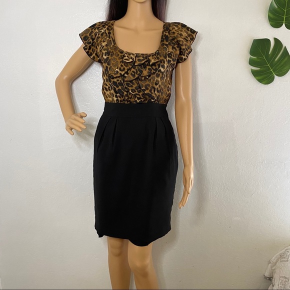 Express Dresses & Skirts - EXPRESS Women's Black Cheetah Print Dress
